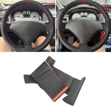 DIY Steering Wheel Cover For Peugeot 307 CC / SW 2004 2005 2006 2007 2008 2009