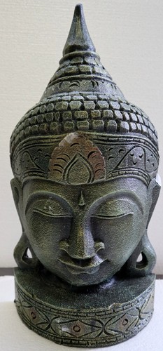 Tête bouddha bois - bouddha, en