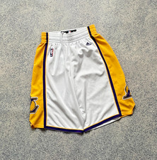 Short de basketball Los Angeles Lakers NBA Adidas 2013 taille S blanc adulte