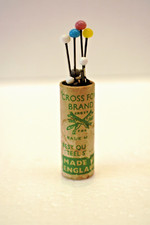 Antique Abel Morrall’s Berry Toilet Pins, Cross Fox Brand, Made in England Colle