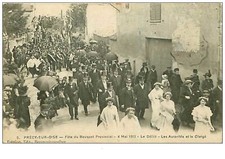 60.PRECY SUR OISE.n°195.FETE DU BOUQUET PROVINCIAL.4 MAI 1913.LE DEFILE.LES A