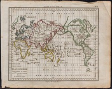 1828 - Planisphère - Carte du