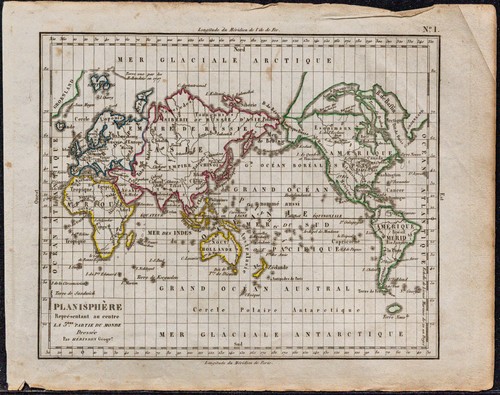 1828 planisphère carte du - 1828,