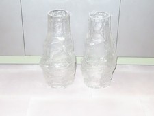 Paire De Vases En Verre Design Vases De Sol "Peill + Putzler" Années 70 H: 45cm