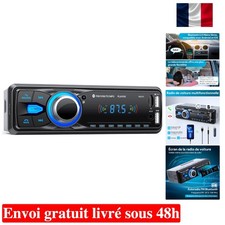 Autoradio Bluetooth 5.0 Main Libre 1 DIN - FM, USB, AUX, SD, TF pour Voiture
