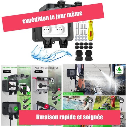 Prise extérieure double