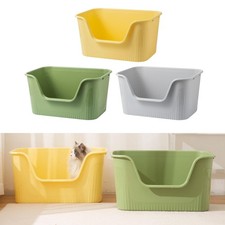 Bac à litière pour animaux de compagnie à dessus ouvert bac à sable pour