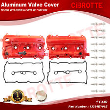 LH&RH Aluminum Valve Cover Set for 2008-13 Infiniti G37,14-17 Q50 Q60, 14-19 Q70