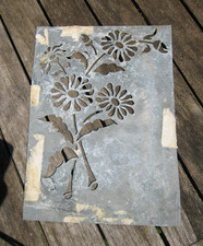 Ancien Pochoir en Zinc motif