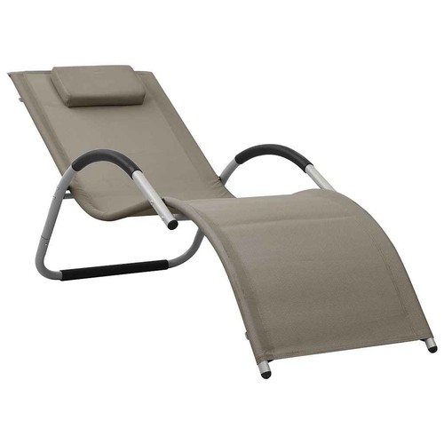 Chaise longue textilène noir - longue,