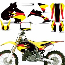 Décalque Graphisme Kit Suzuki RM 250 RM250 Dirt Vélo Numéro Milieux Déco 99-00