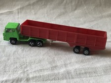 Majorette: Bernard Apple Green / Red Dumpster Semi Trailer Truck. 1/100.