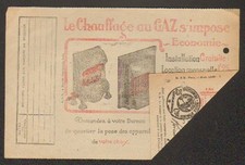 PARIS (IX° Arrt.) Subscription ""Société du GAZ DE PARIS"" in 1924 / STOVE HEATING