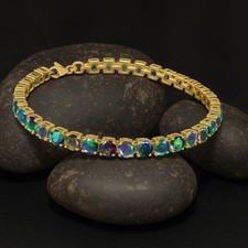 Bracelet tennis rond en or 18