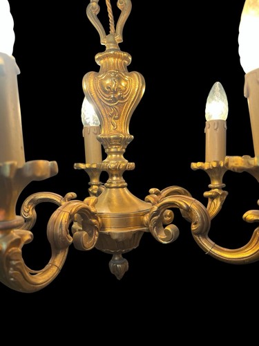 Lustre bronze massif - lustre, en