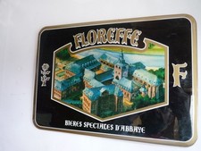 Ancienne PLAQUE Glaçoïde Bière belge FLOREFFE Années 1970 Otten Plastic Brussels