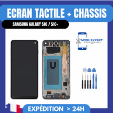 ECRAN LCD + VITRE TACTILE SUR CHASSIS SAMSUNG GALAXY S10 (G973F) / S10+ (G975F)