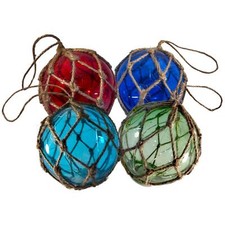 Set of 4 Glass Fishing Buoy