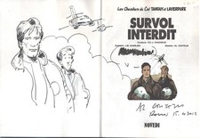 TANGUY LAVERDURE SURVOL INTERDIT AVEC UNE DEDICACE DE COUTELIS EO TRES BEL ETAT