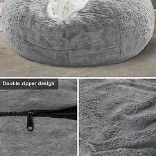 Pouf géant en fourrure de 1,8 m / Sans remplissage /Grand pouf de salon/Douillet