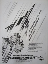 10/1978 PUB MESSIER HISPANO BUGATTI HYDRAULIC PUMP HYDRAULIC PUMP FRENCH AD
