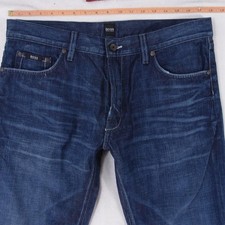 Hommes HUGO BOSS SCOUT Regular Straight Bleu Jeans W36 L34