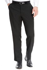 Noir Dîner Pantalon Costume Smoking Habillé Soirée Satin Bande Cruise Neuf Homme