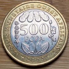 TRÈS BELLE PIECE DE 500  FRANCS AFRIQUE DE L’OUEST 2004  (1221)