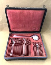 Antique Empty Housewife Box / Case 38 Covered Solid Silver Silver Metal