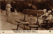 Old postcard AK Banc de Jardin - E. Adam SALON DE PARIS (1356545)