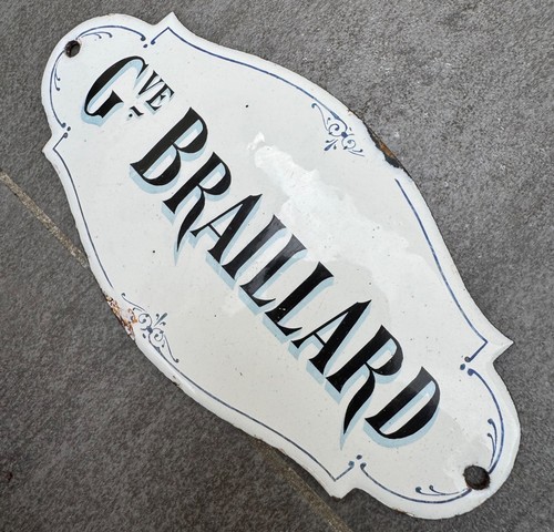 Ancienne plaque émaillée