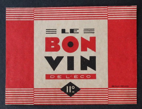 Ancienne étiquette vin bon - vin, le