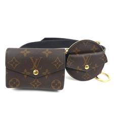 Auth LOUIS VUITTON Monogam Ceinture Daily Multipocket Belt Brown M0236 - e60897a