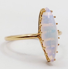 Bague marquise vintage or 18k