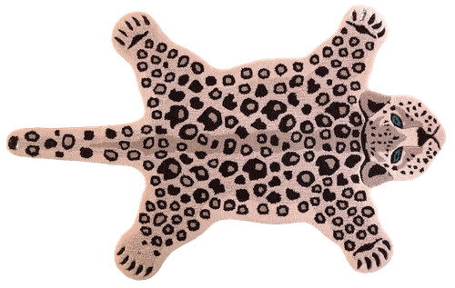 Tapis léopard 3x5 pieds - , fait