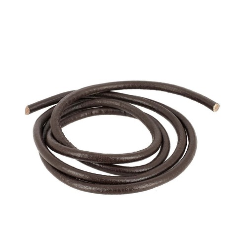 Lacet cuir pigmenté rond - pigmenté,
