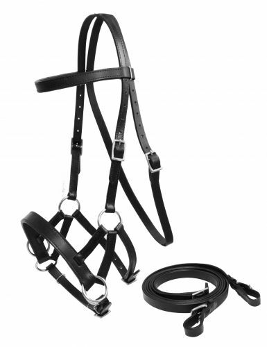 Showman leather bitless - showman,