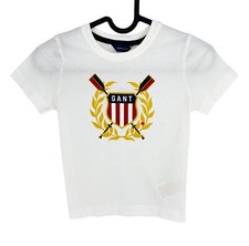 GANT Unisexe Enfants Blanc Aviron Bouclier Ras Cou T-Shirt Taille 110/116 5-6