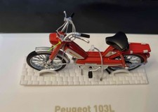 Mobylette PEUGEOT 103 L de 1972 Orange 1/18 NOREV 1 Guidon Gauche Câbles Coupés