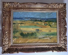 Suiveurs de Vincent Van Gogh Ancien Tableau HST,  La Moisson
