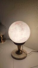 Lampe Sur Pied Marbre Et Globe Effet Marbré Rose Vintage 1970