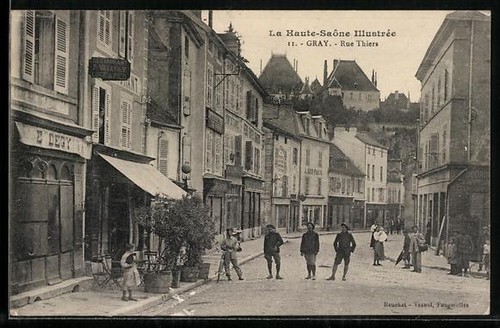 Cpa gray haute saône rue - cpa,