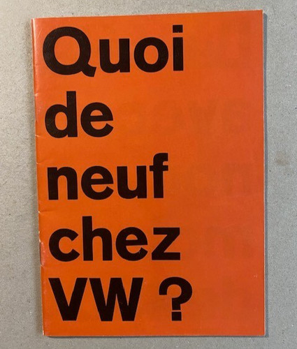 Brochure quoi neuf chez vw - quoi,