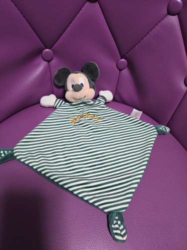 Doudou mickey vert rayures - doudou,