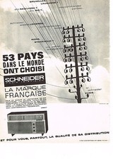 ADVERTISING 1963 SCHNEIDER radio television
