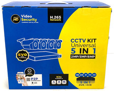 AHD Security Camera System H.265 Network CCTV Kit Universal 5-in-1,  AHD-4C-4B