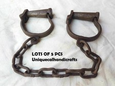 Fer à repasser ancien vintage ancien fer à repasser manchettes jambe chaîne l...