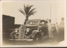 ANTIQUE VEHICLE PHOTO OLD CAR MERCEDES?? CONTEST? RALLY? 