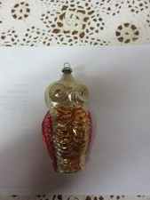 Décoration Noël hibou en verre à suspendre sapin hauteur 9 cm environ