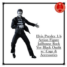 Figurine Elvis Presley 1/6 tenue noire Jailhouse Rock Ver avec cage et accès